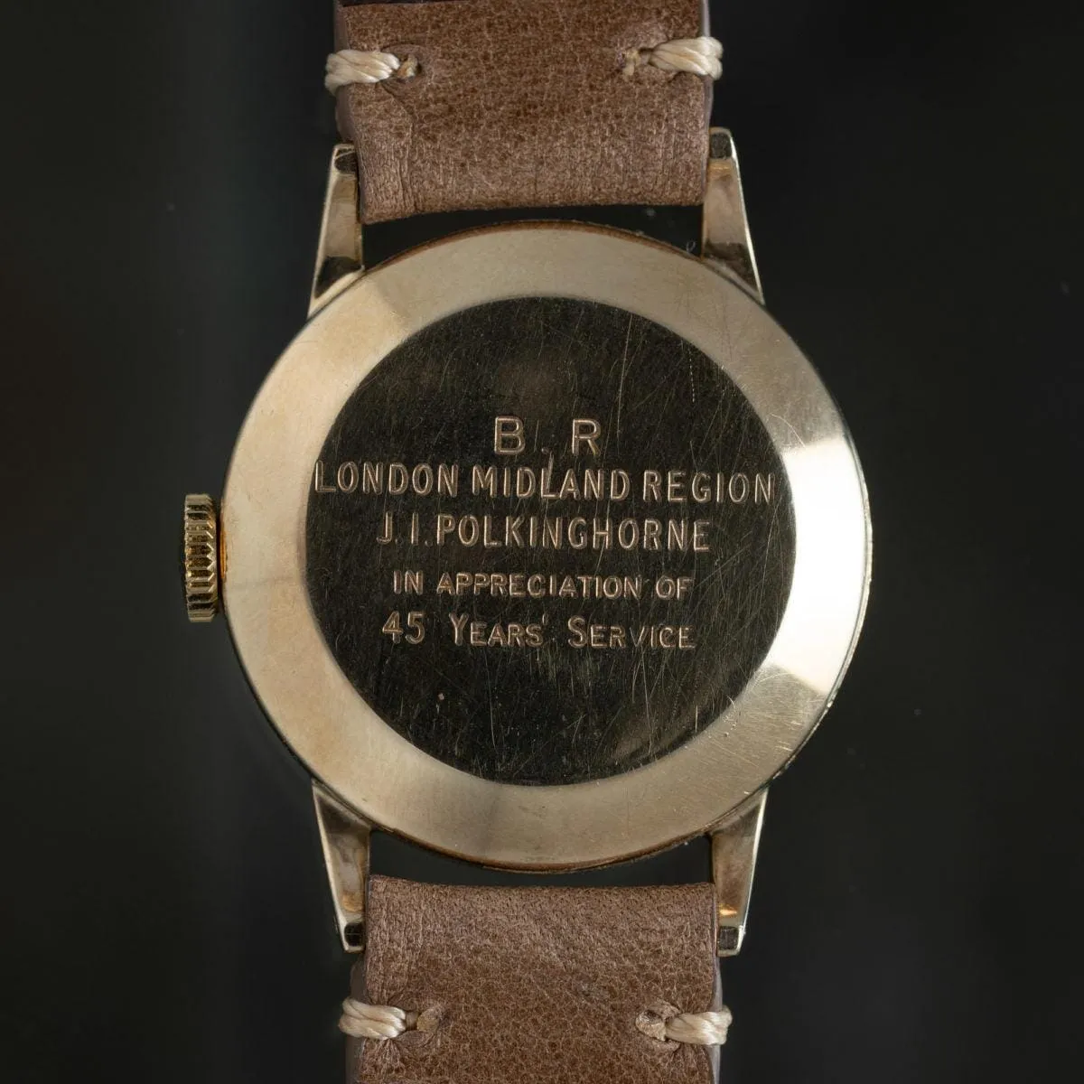 Smith Deluxe en or 9K massif, calibre 1215, remontage manuel, années 1960