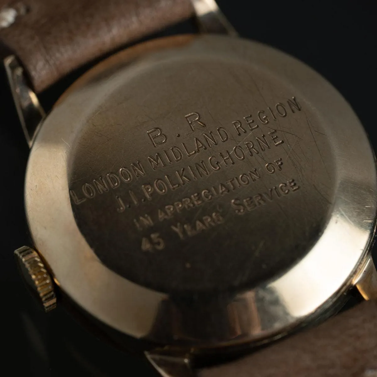 Smith Deluxe en or 9K massif, calibre 1215, remontage manuel, années 1960