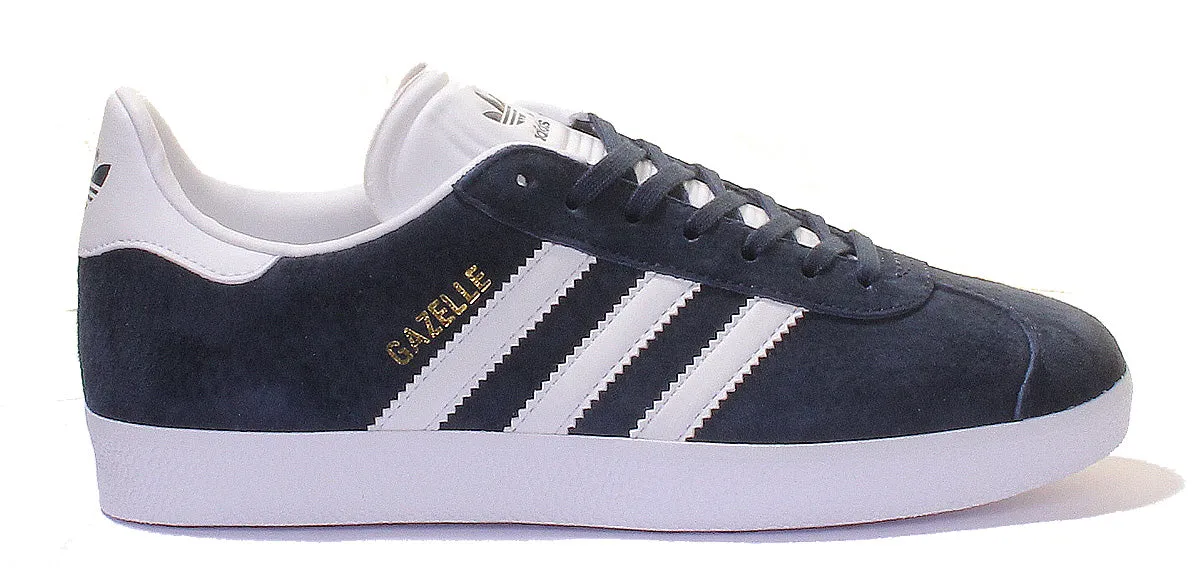 Adidas Gazelle Basket en Suède et Cuir en Bleu Marine et Blanc