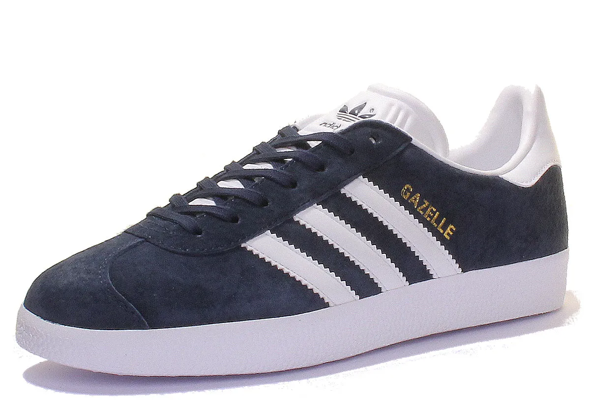 Adidas Gazelle Basket en Suède et Cuir en Bleu Marine et Blanc