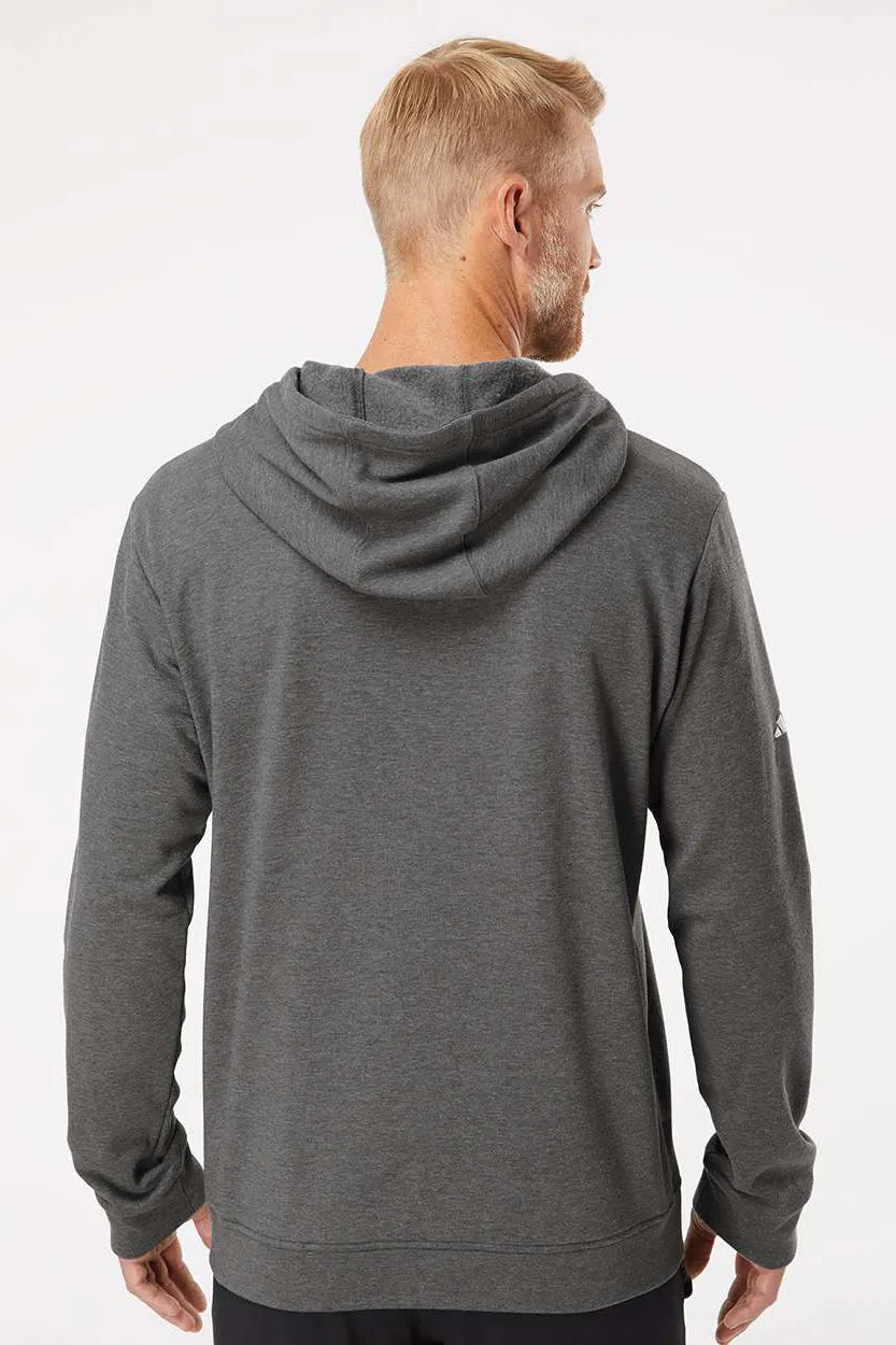 Adidas Sweat à capuche pour homme avec poche kangourou - Gris foncé chiné - Liquidation