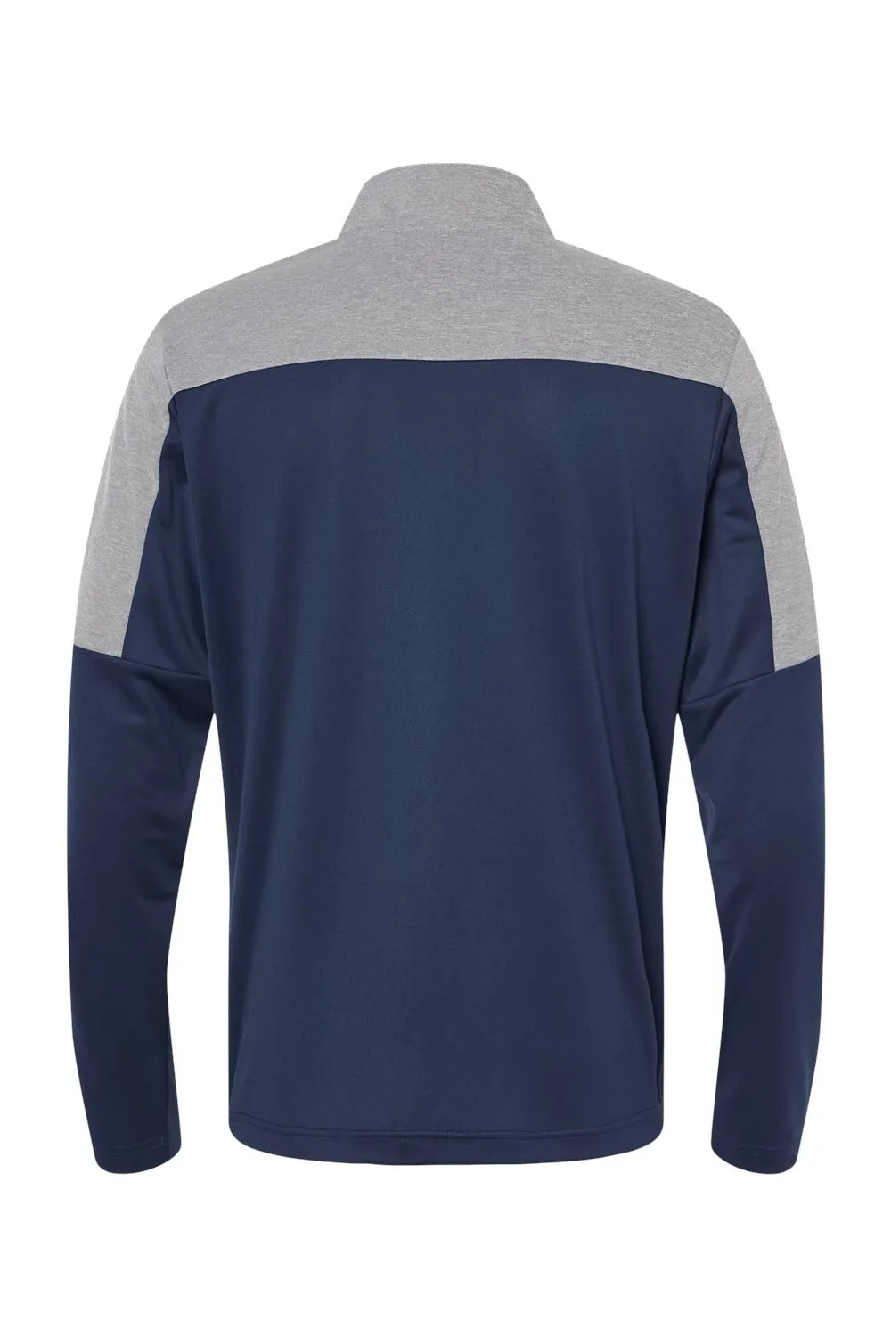 Adidas Sweat à capuche homme 1/4 zip respirant - Bleu marine universitaire/Gris mélangé