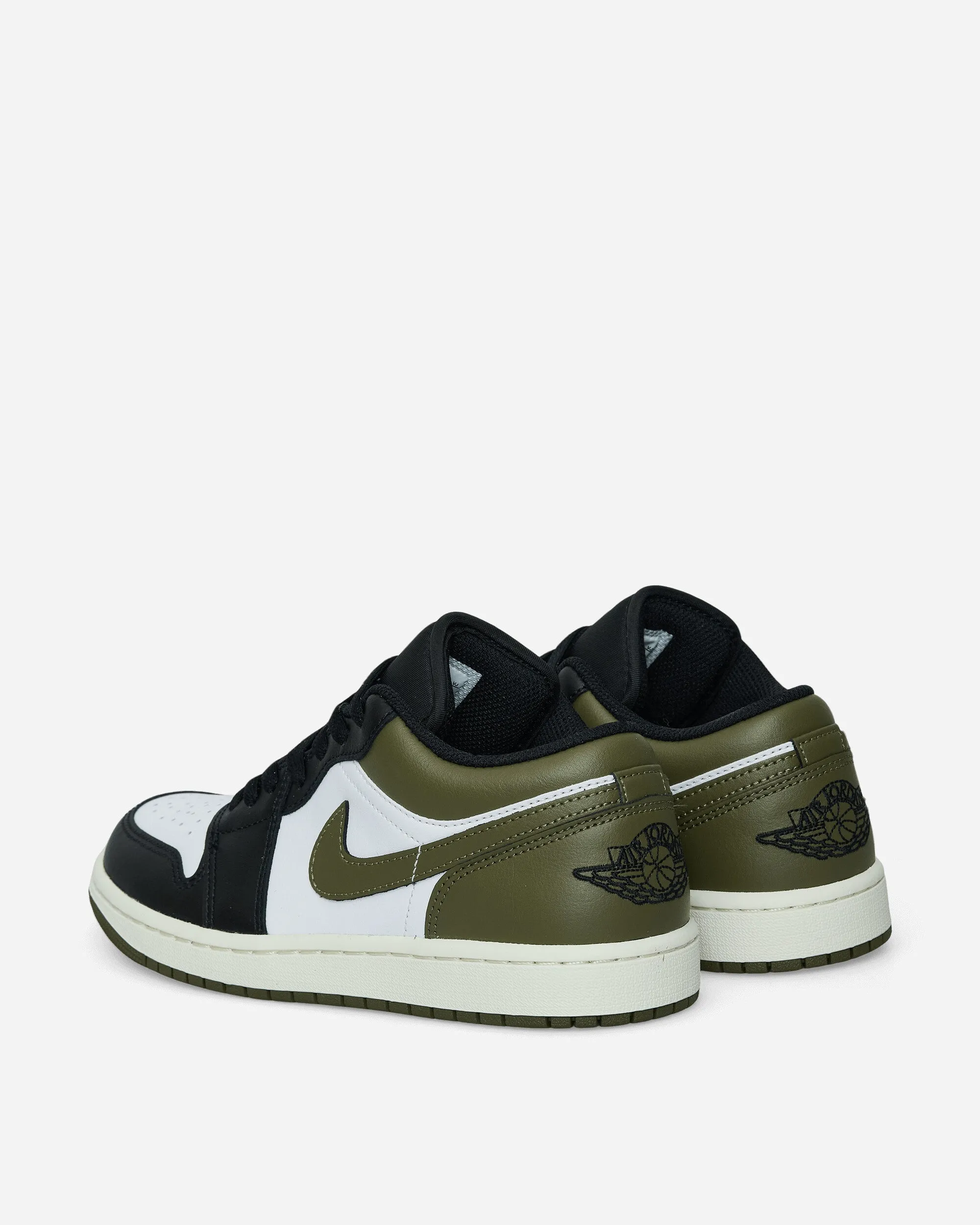 Baskets Air Jordan 1 Low Noir / Olive Moyen