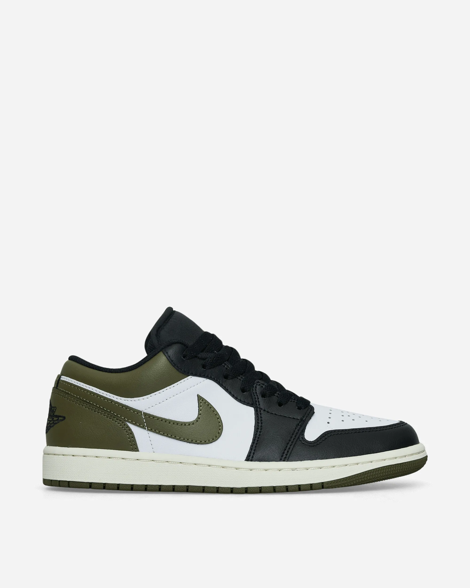 Baskets Air Jordan 1 Low Noir / Olive Moyen