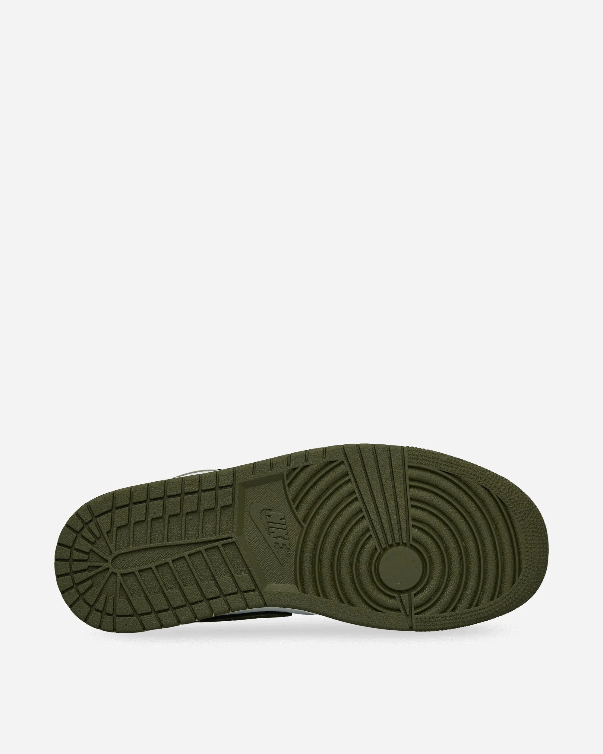 Baskets Air Jordan 1 Low Noir / Olive Moyen
