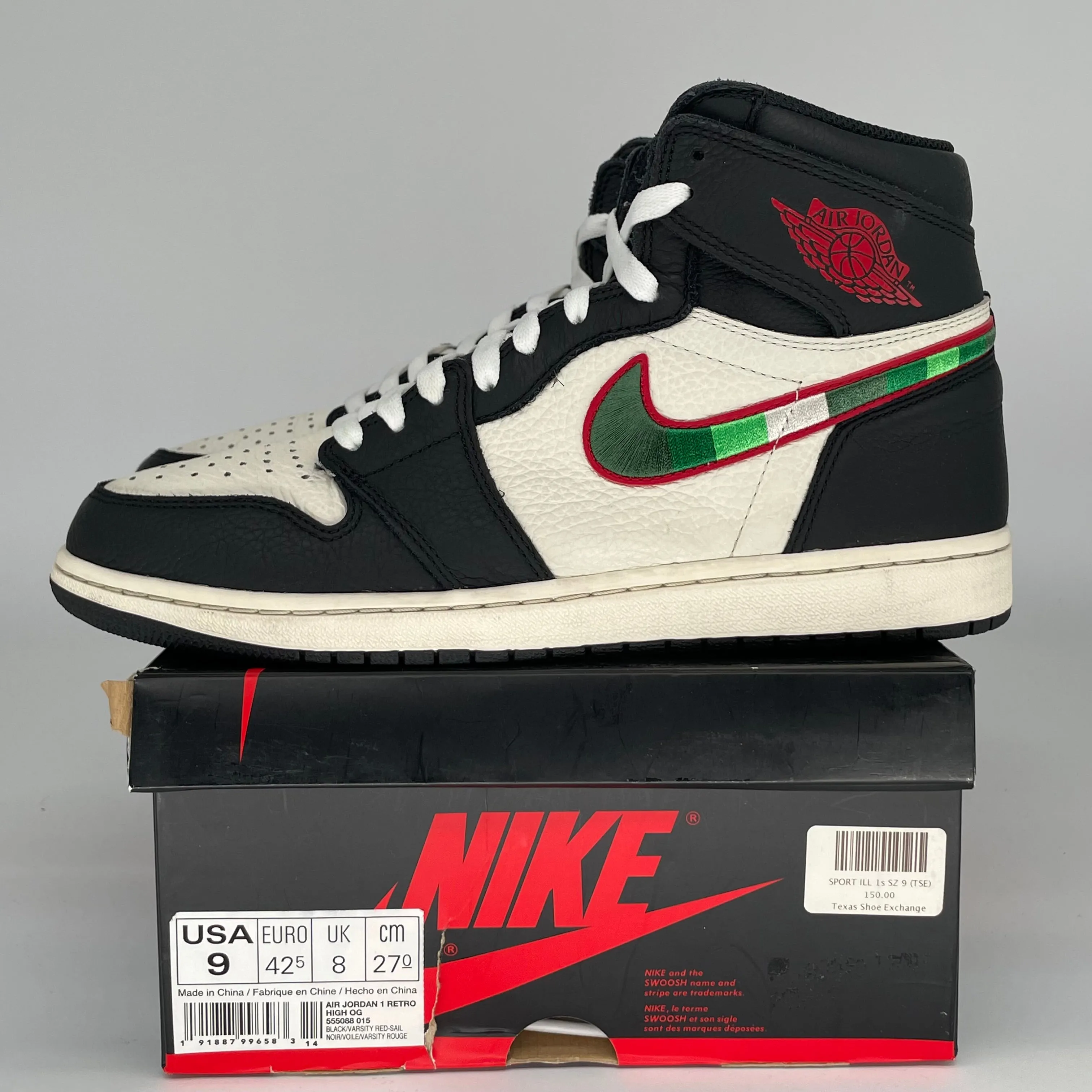 AIR JORDAN 1 SPORTS ILLUSTRÉ TAILLE 9 555088-015