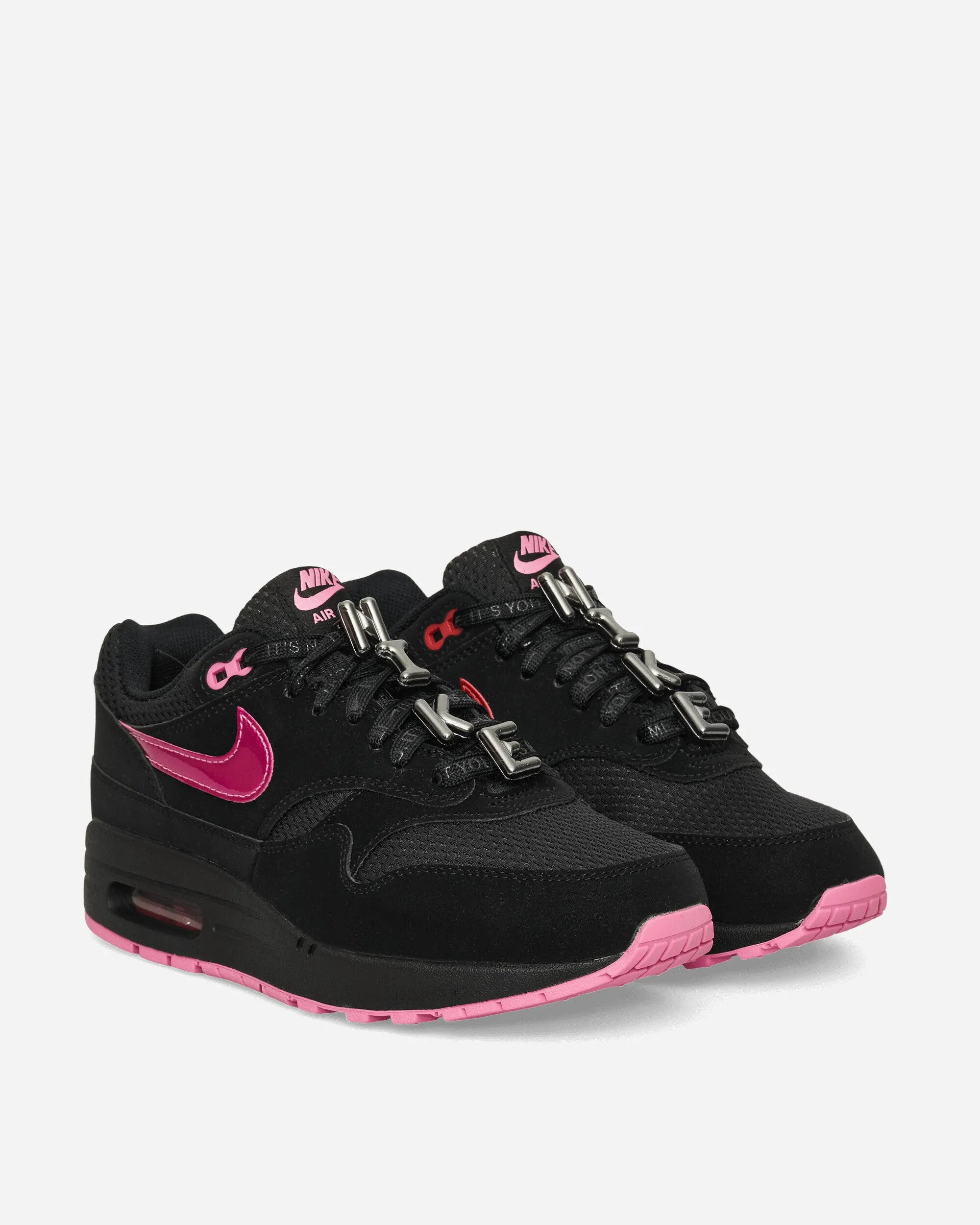 Air Max 1 Chaussures de Sport Premium Noir / Rose Ludique