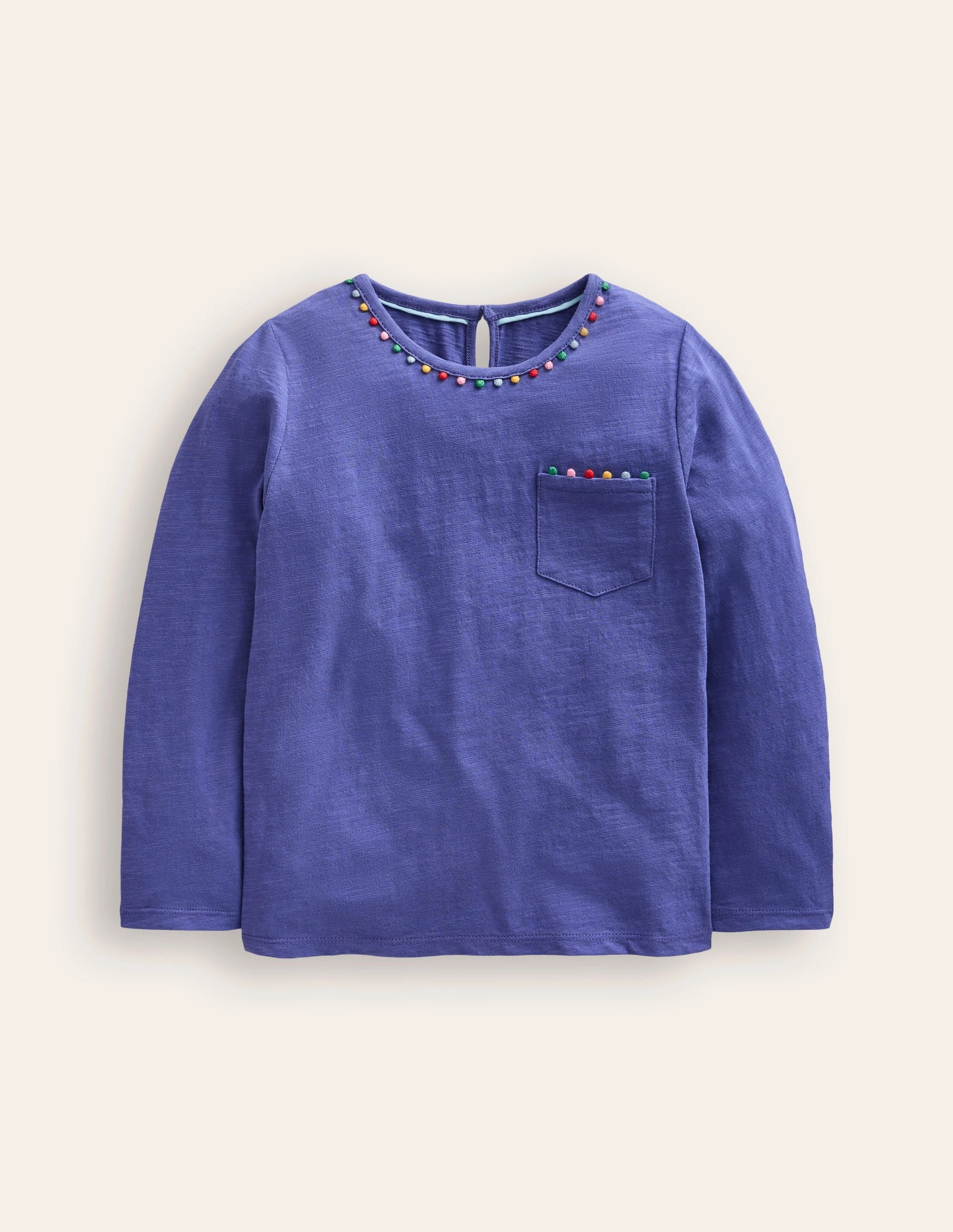 T-shirt à manches longues Ali Pom - Bleu Starboard Doux