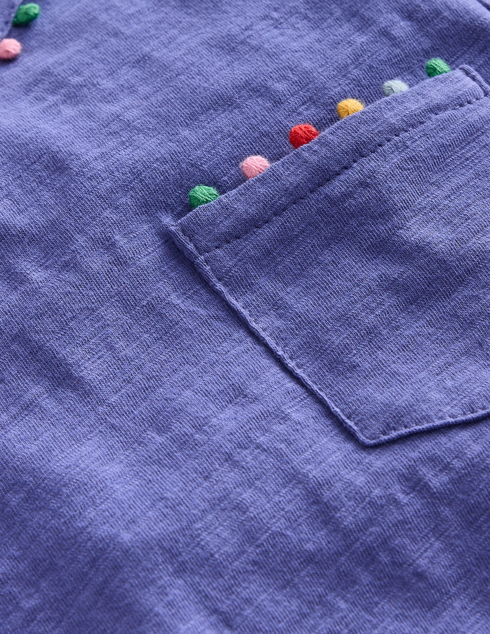 T-shirt à manches longues Ali Pom - Bleu Starboard Doux