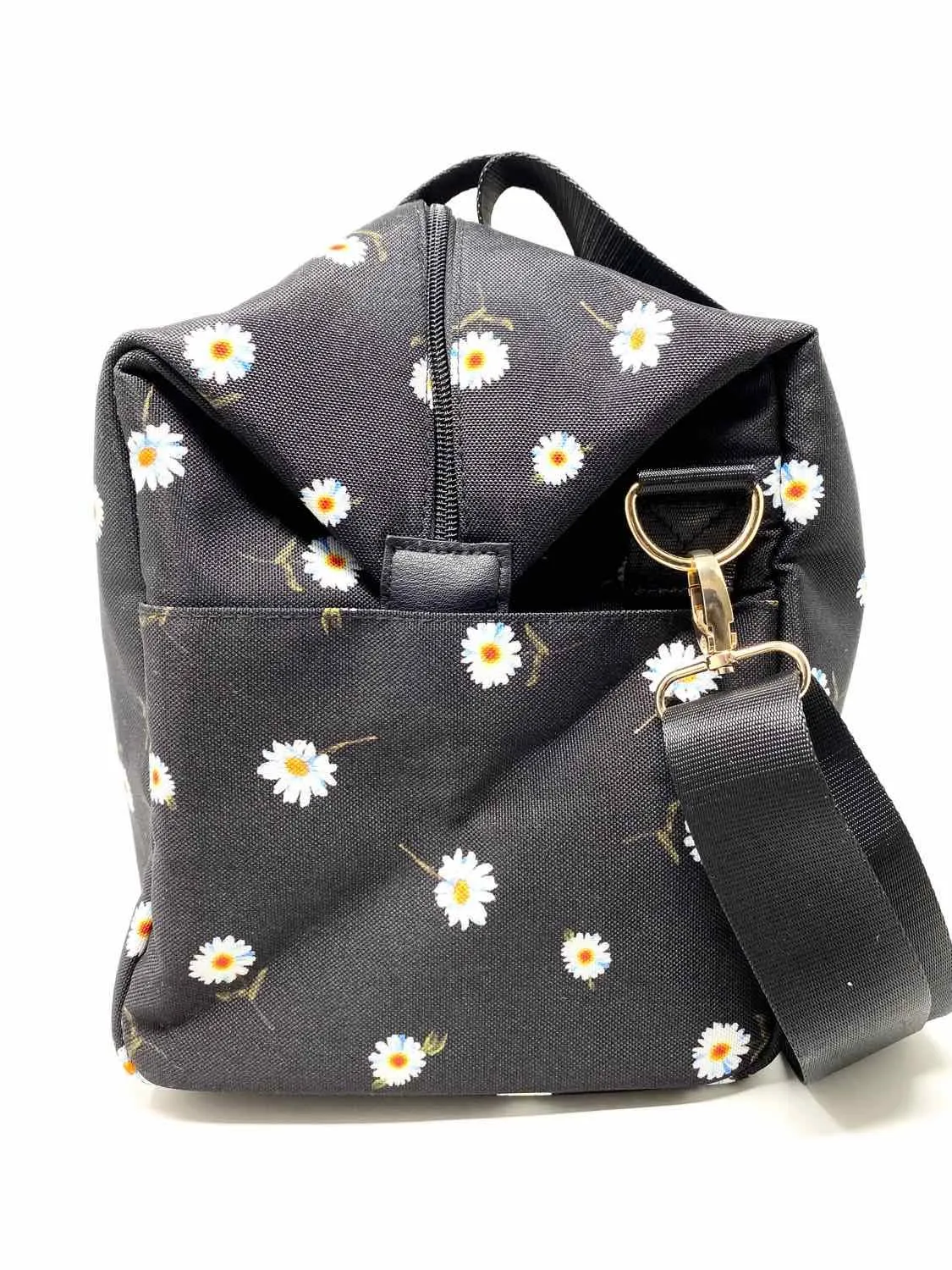 alice olivia par Stacey Bendet Sac de sport Duffle en toile fleurie noir/blanc