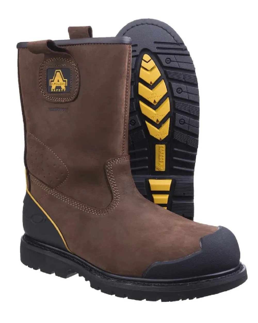 Chaussures de sécurité Amblers Bottes de rigueur étanches FS223 à couture Goodyear pour hommes