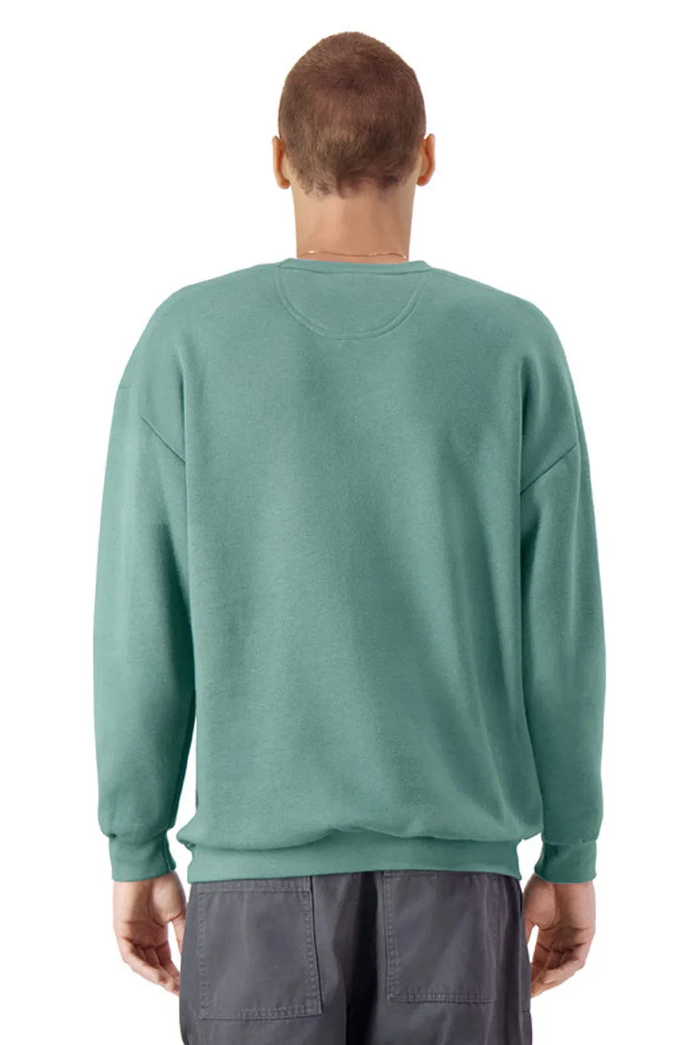 American Apparel Pull Homme ReFlex en Polaire à Col Rond - Vert Arctique