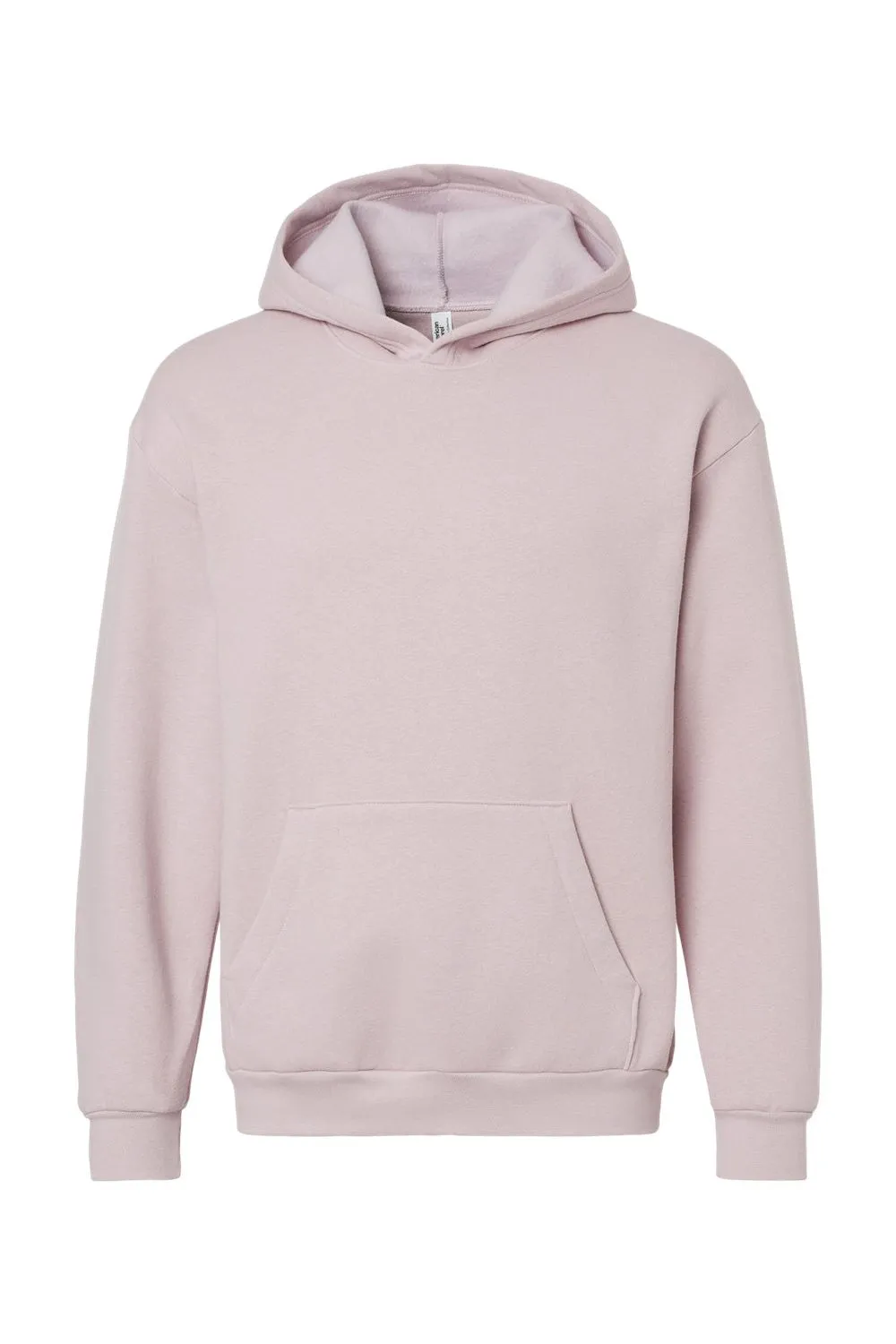 American Apparel Sweat à capuche en polaire ReFlex pour homme avec poche kangourou - Rose poudré