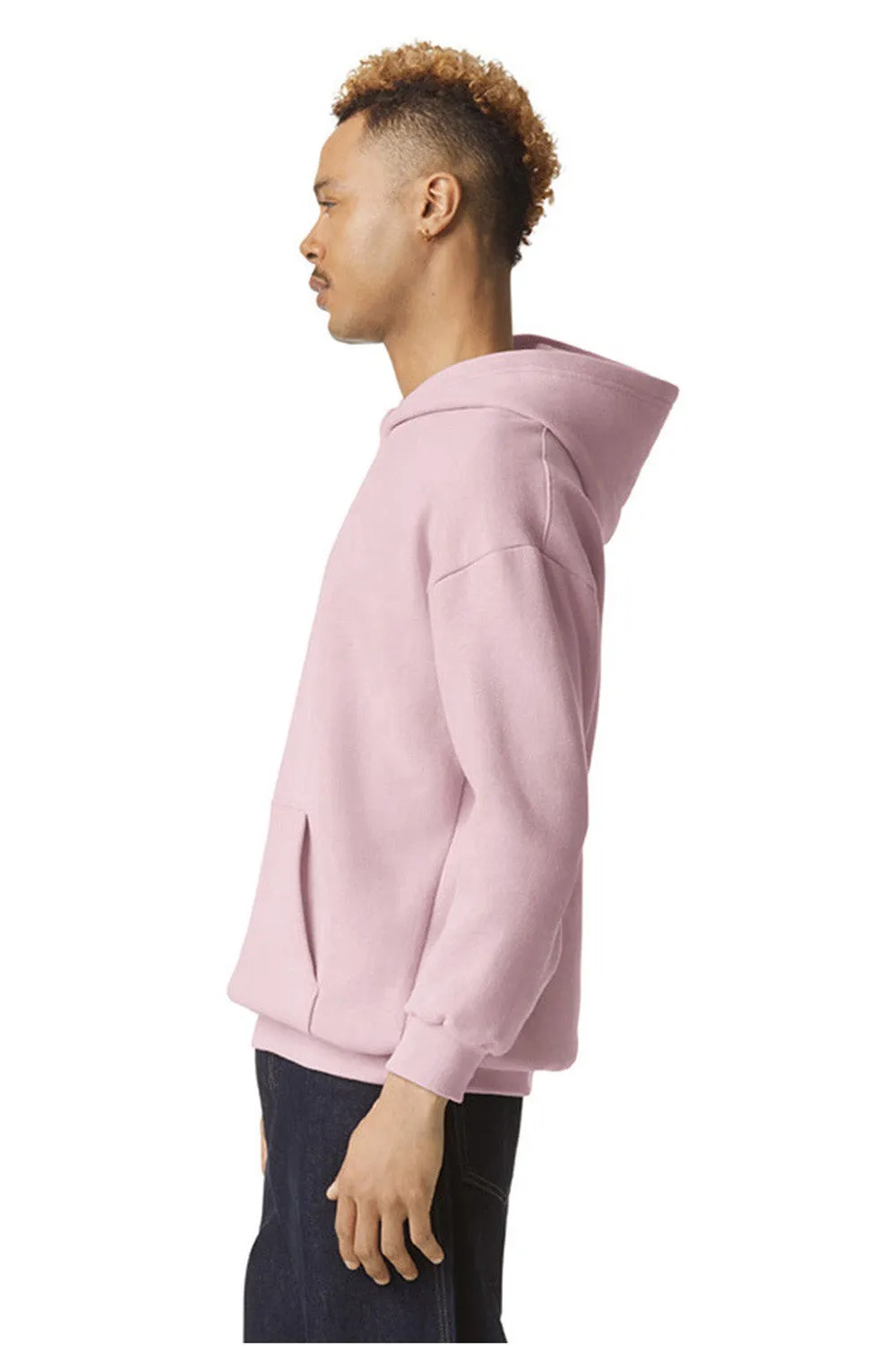 American Apparel Sweat à capuche en polaire ReFlex pour homme avec poche kangourou - Rose poudré
