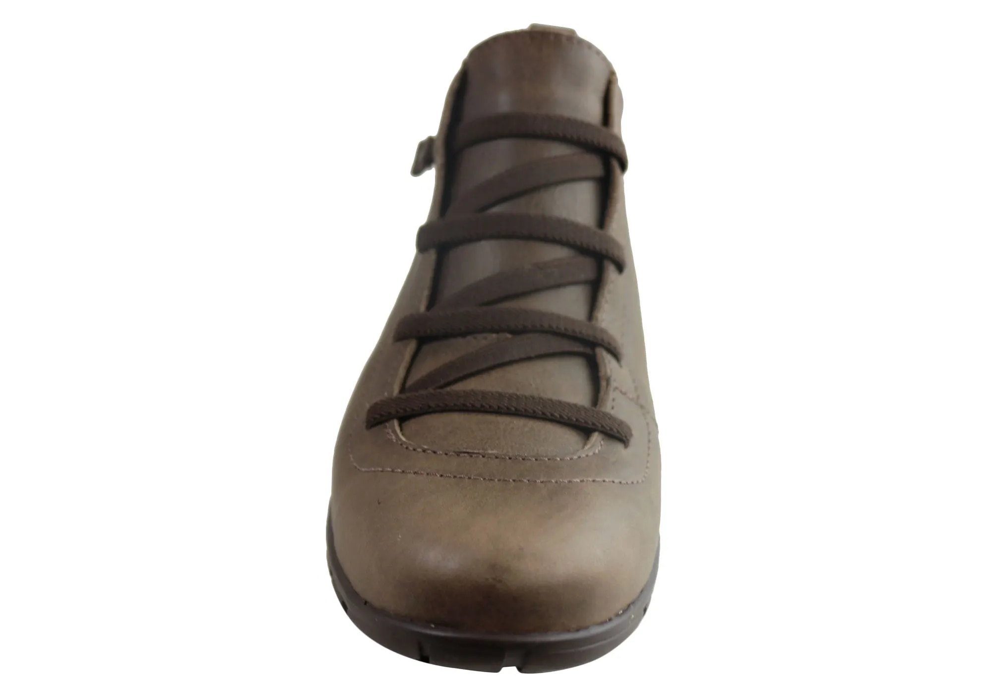 Bottes cheville confortables en cuir pour femmes Andacco Mist Fabriquées au Brésil Chaussures Andacco