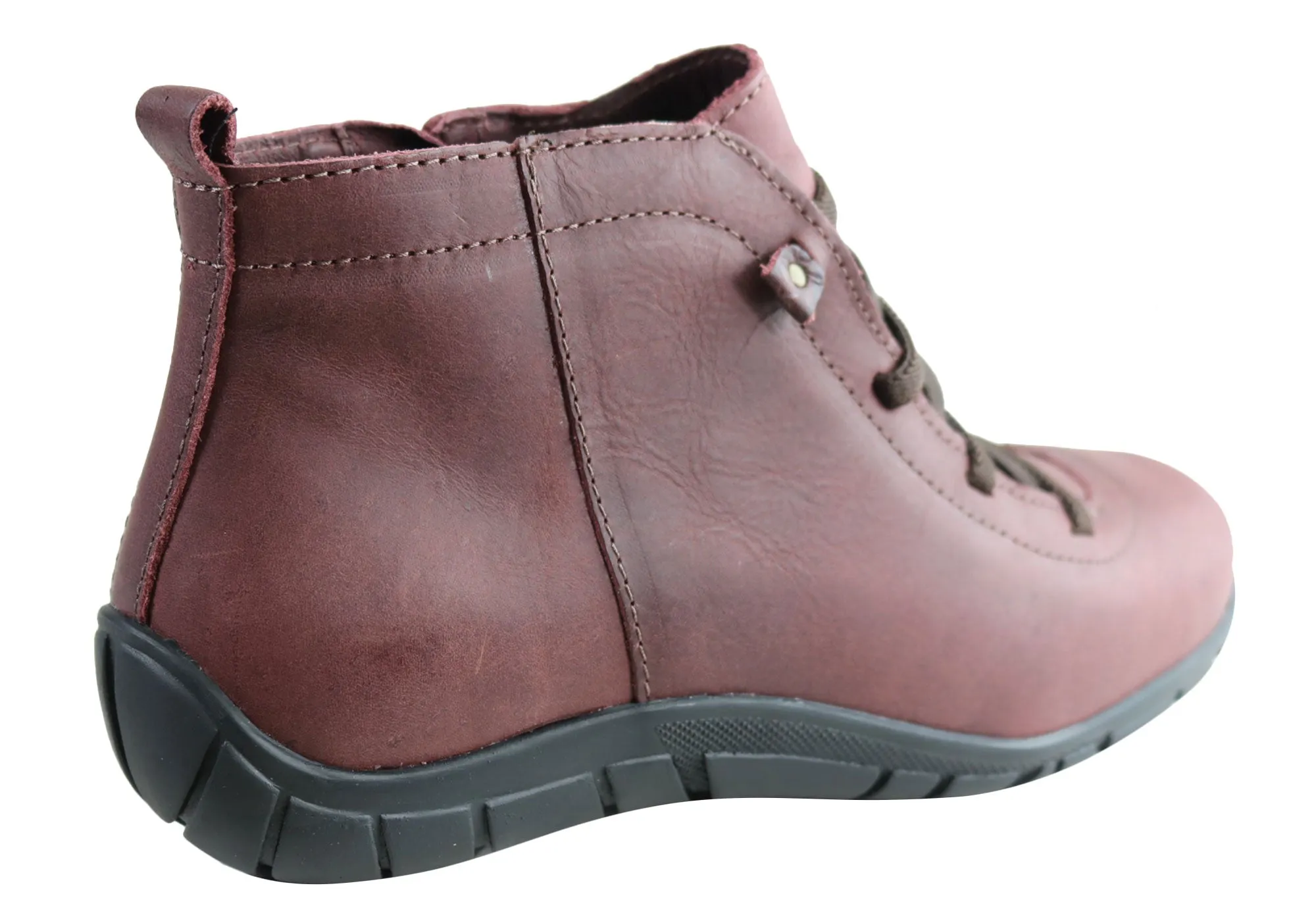 Bottes cheville confortables en cuir pour femmes Andacco Mist Fabriquées au Brésil Chaussures Andacco
