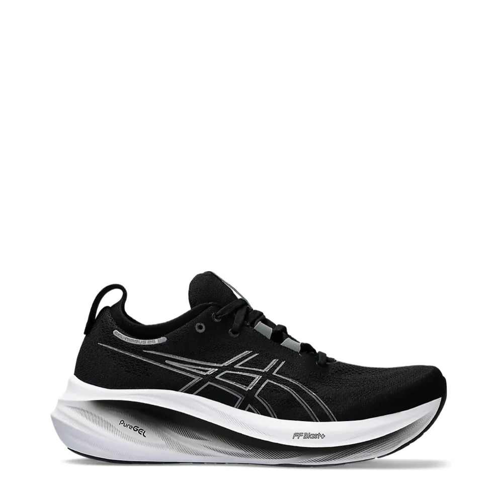Asics Chaussure de course GEL-NIMBUS 26 pour homme en Noir/Gris graphite