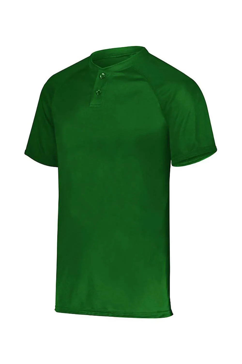 Augusta Sportswear Maillot de baseball à manches courtes avec boutons Attain 2 pour homme évacuant l'humidité - Vert foncé