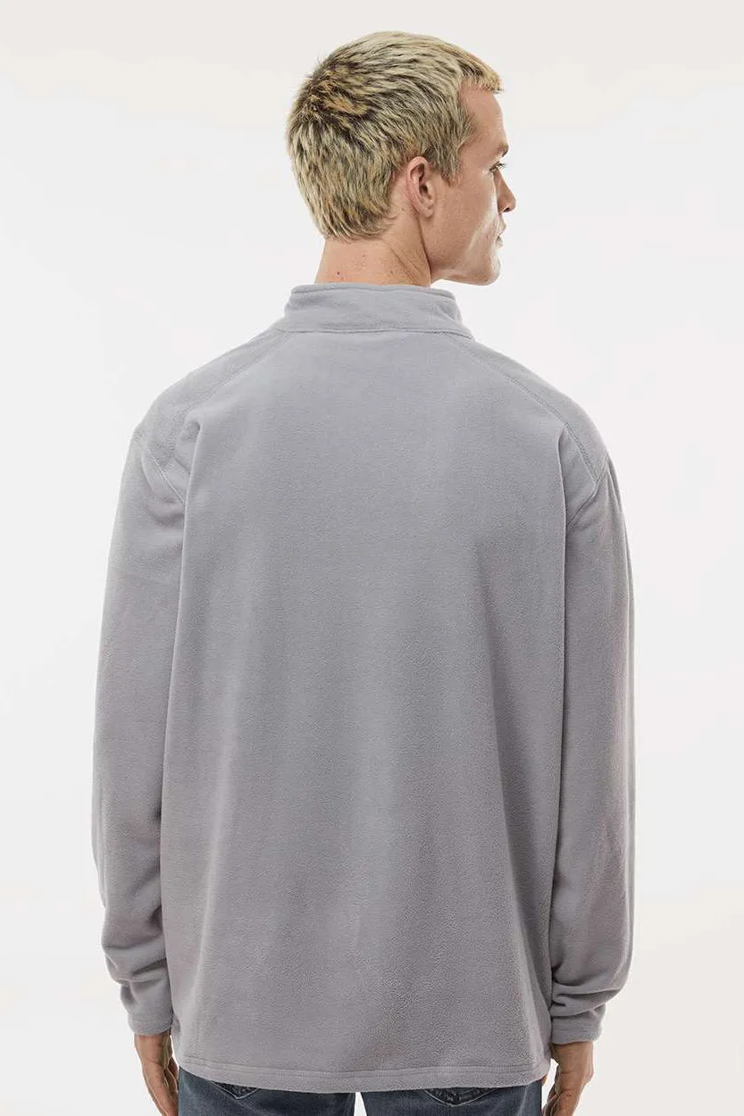Pull à capuche 1/4 zip micro polaire Eco Revive pour homme Augusta Sportswear - Gris sportif