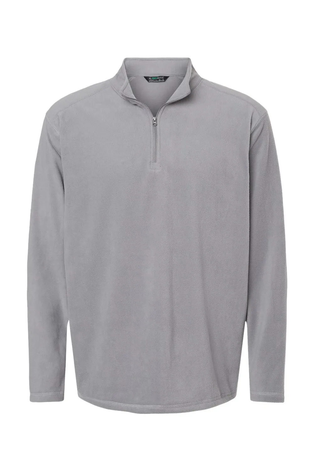 Pull à capuche 1/4 zip micro polaire Eco Revive pour homme Augusta Sportswear - Gris sportif