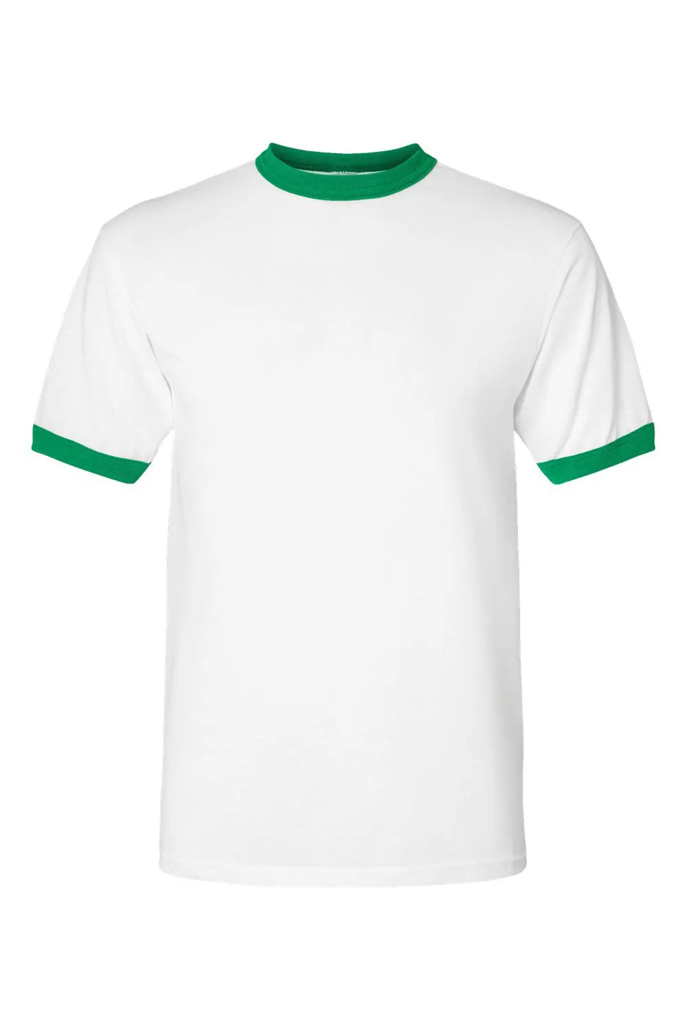 T-shirt à manches courtes et col rond Augusta Sportswear pour hommes - Blanc/Vert Kelly