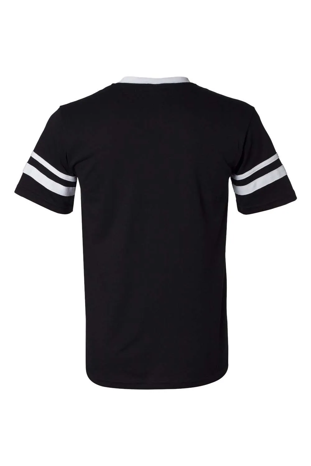 T-shirt à col en V à manches courtes pour hommes Augusta Sportswear - Noir/Blanc