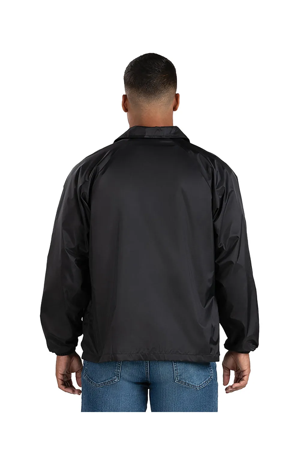 Veste de coach résistante à l'eau pour hommes Augusta Sportswear - Noir