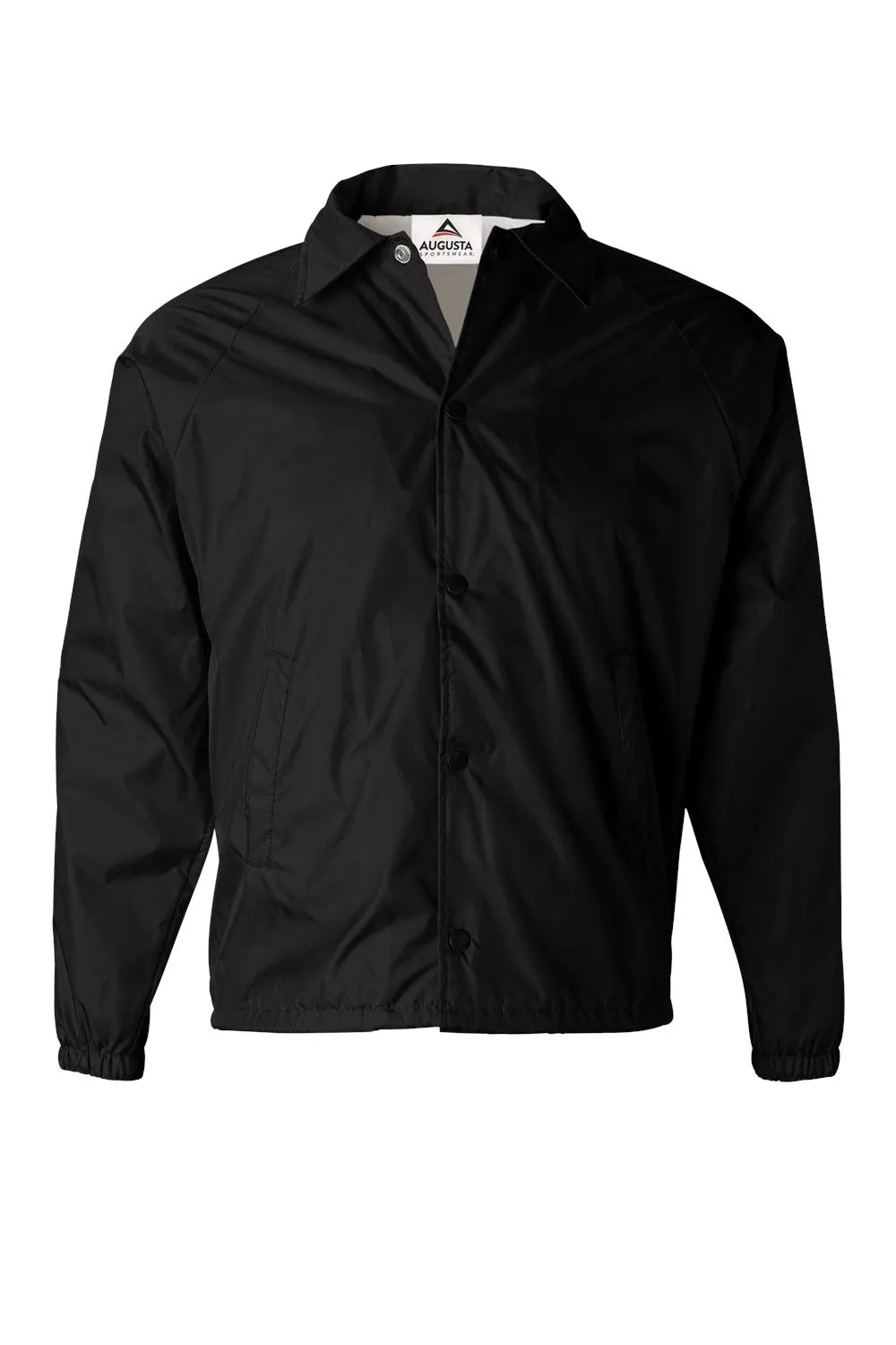Veste de coach résistante à l'eau pour hommes Augusta Sportswear - Noir