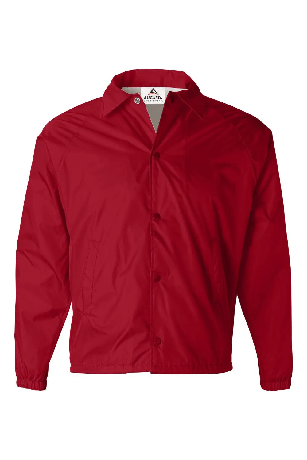 Veste de coach résistante à l'eau pour hommes Augusta Sportswear - Rouge