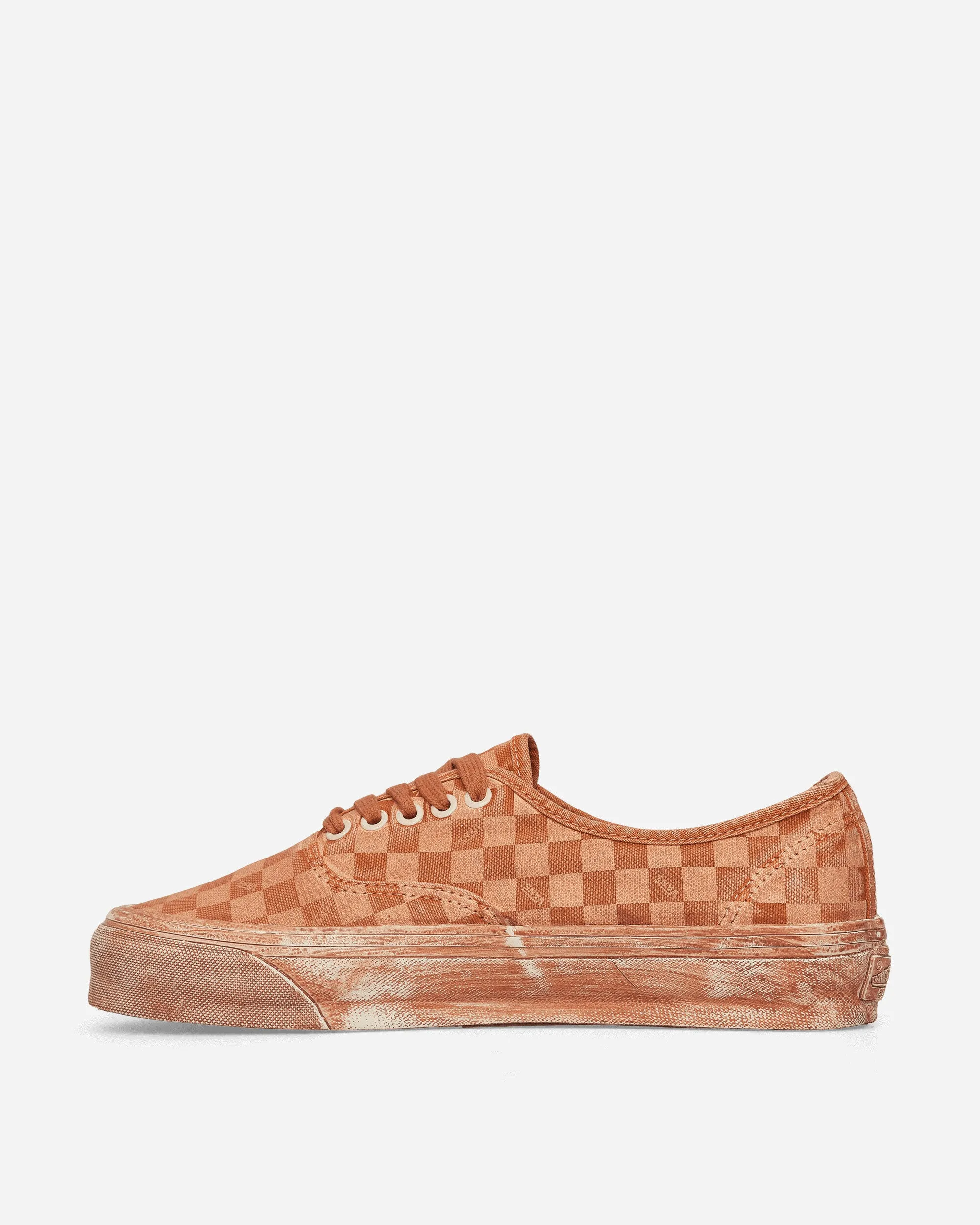 Authentique LX Réédition 44 Sneakers à Damier Teint par Trempage Marmelade