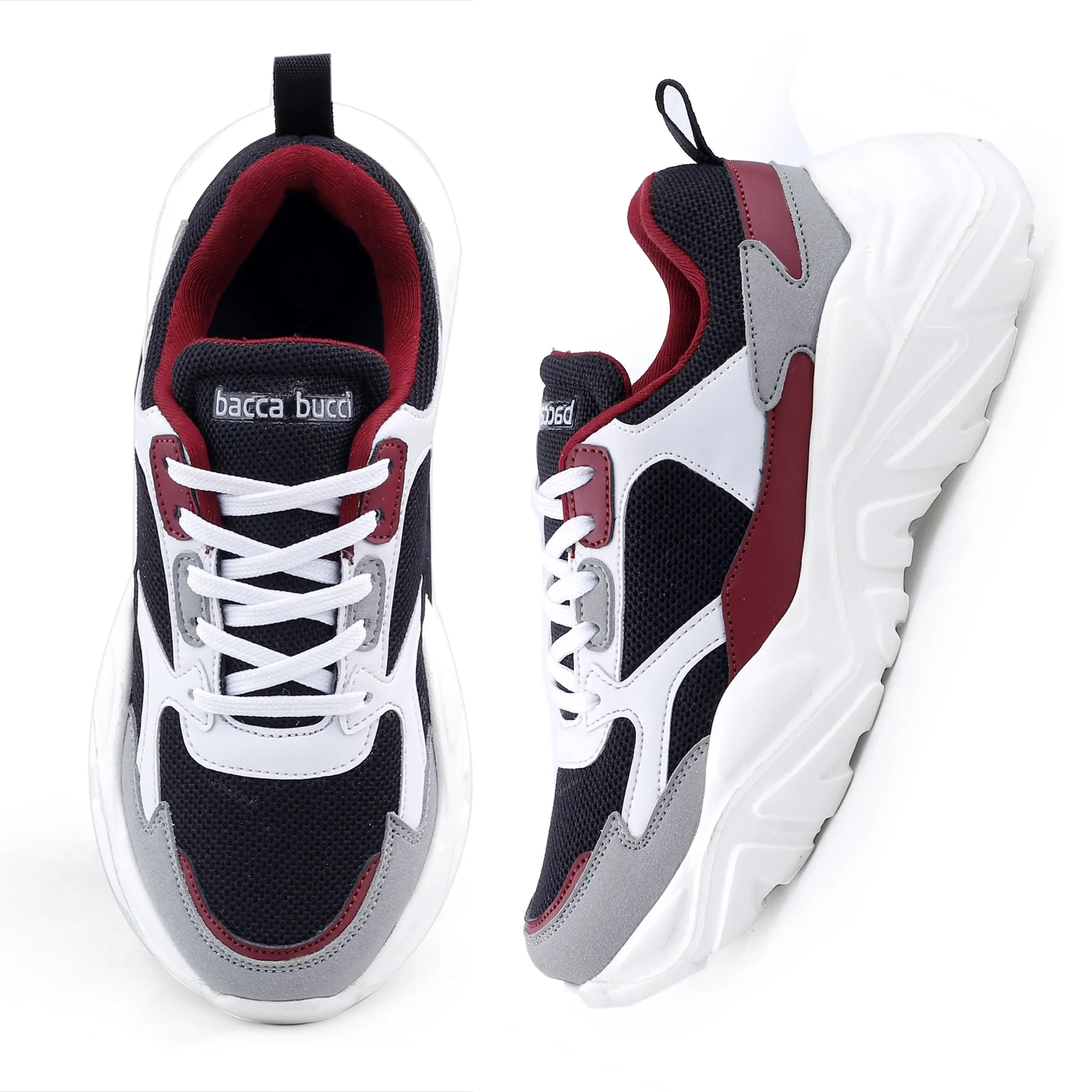 Bacca Bucci SPARK Sneakers basses à plateforme ColorBlock pour femmes | Sneakers StreetWear épaisses