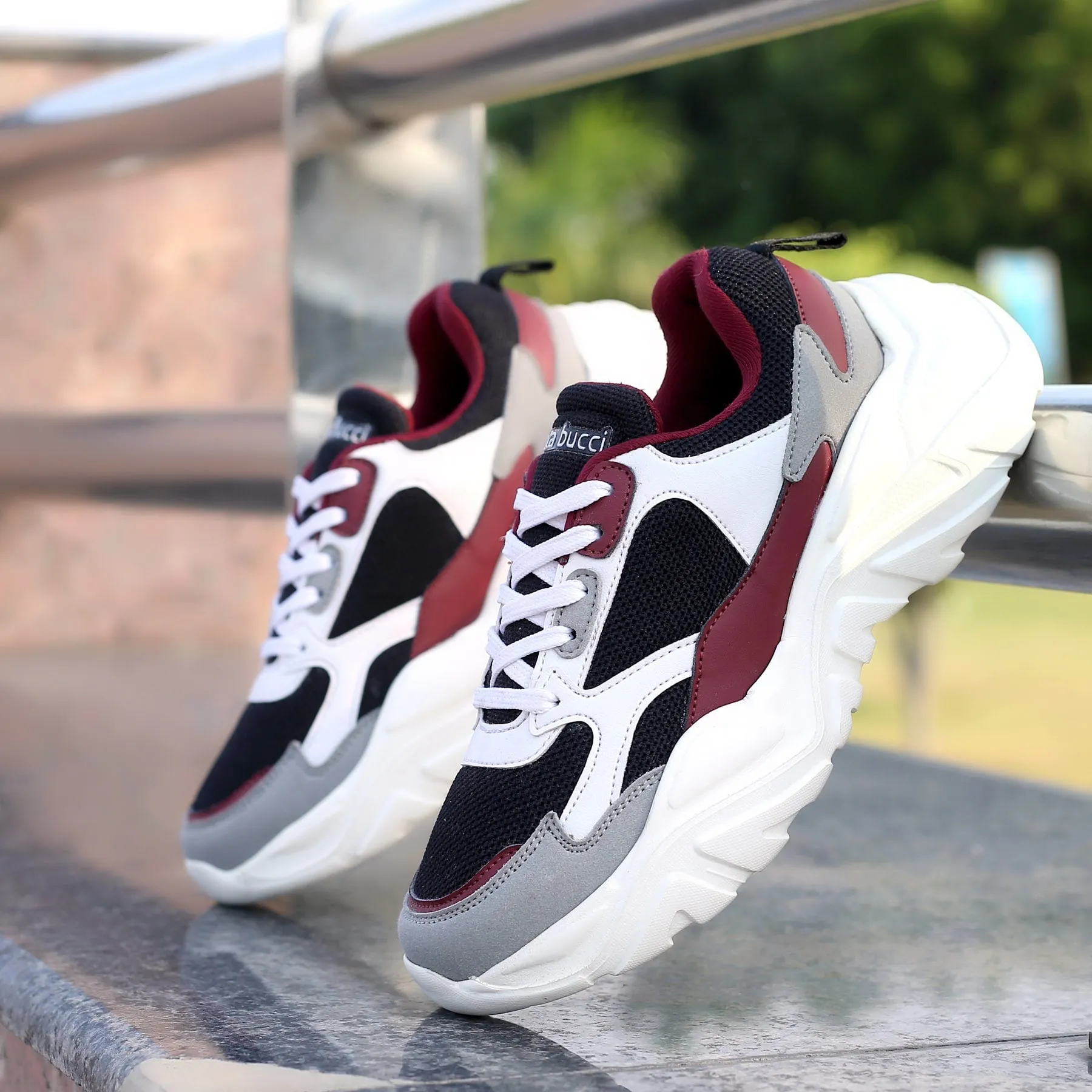 Bacca Bucci SPARK Sneakers basses à plateforme ColorBlock pour femmes | Sneakers StreetWear épaisses