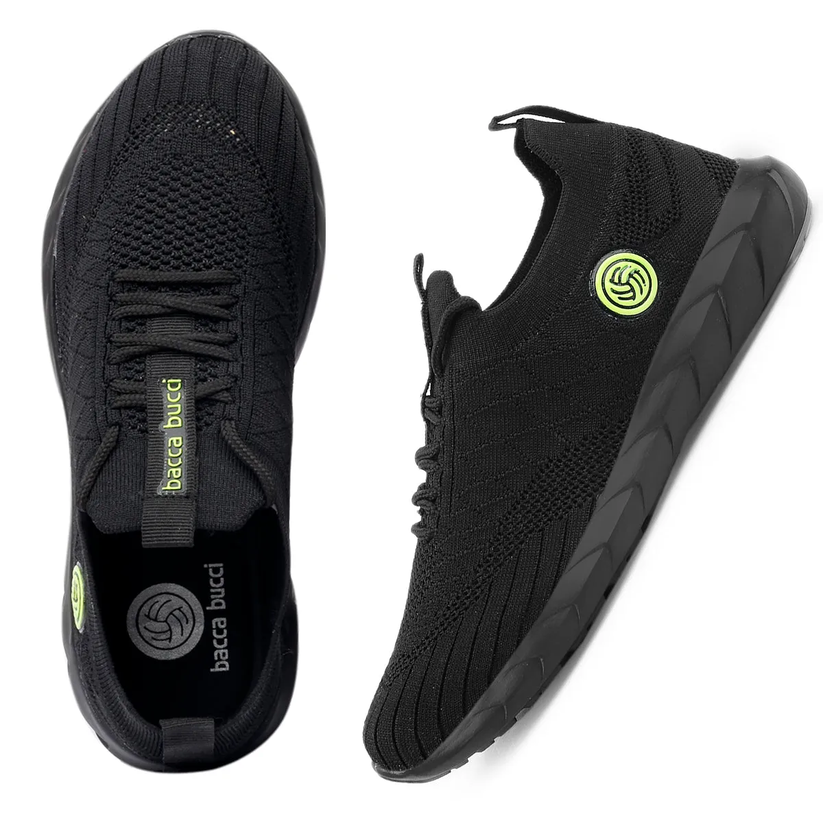 Bacca Bucci WAVE RIDER Chaussures de Course pour Femmes | Chaussures de Sport Décontractées Noires pour Femmes