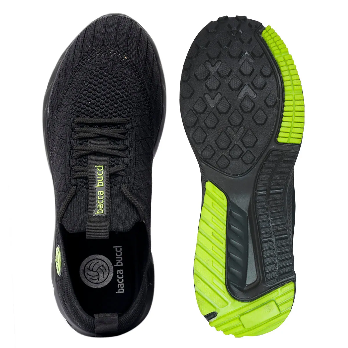 Bacca Bucci WAVE RIDER Chaussures de Course pour Femmes | Chaussures de Sport Décontractées Noires pour Femmes