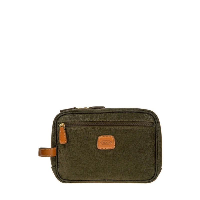Sac Bric's Life - Étui de rasage traditionnel - Vert olive