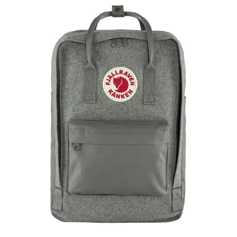 Sac à dos Fjallraven pour homme Fjallraven Kanken Re-Wool Laptop 15 Gris granit