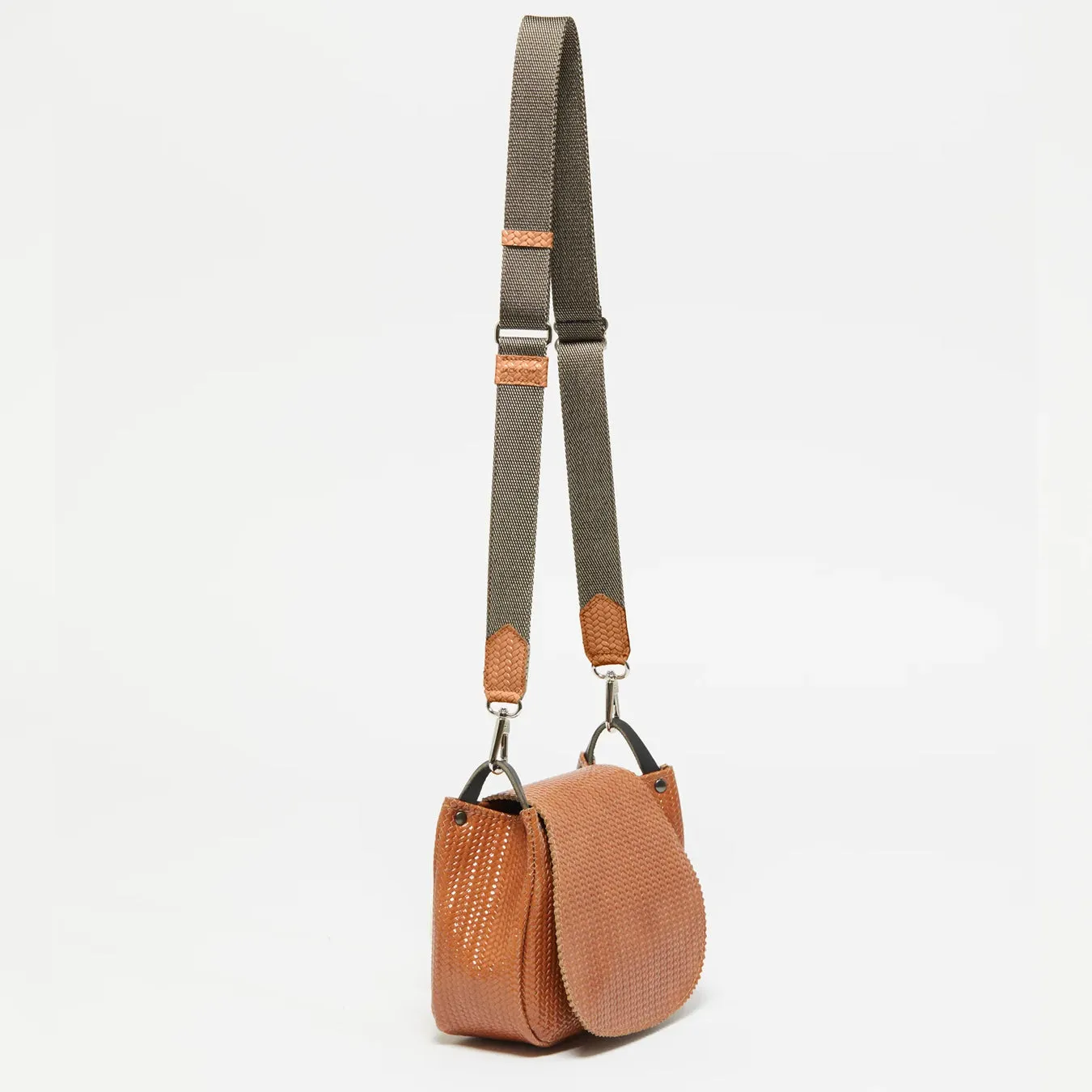Sac à bandoulière en cuir tissé PETIT NICO de Jack Gomme