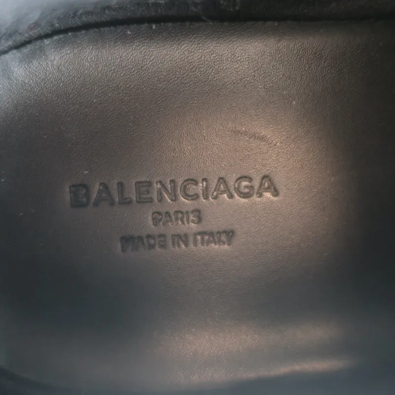 Balenciaga Race Runner Sneakers Basses en Néoprène et Cuir Verni Noir Taille 37