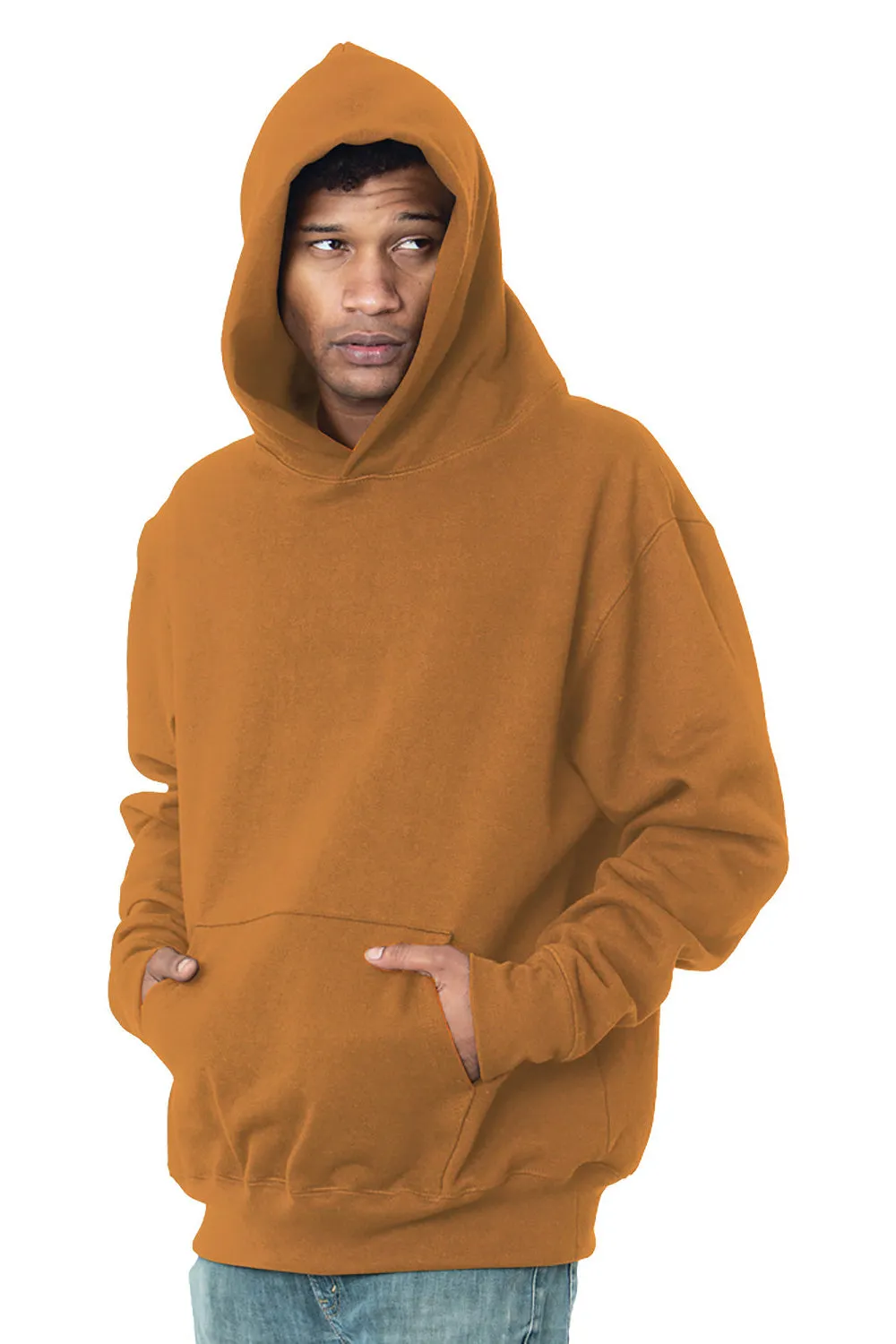 Sweat à capuche pour hommes Bayside Sniper avec poche kangourou - Marron caramel