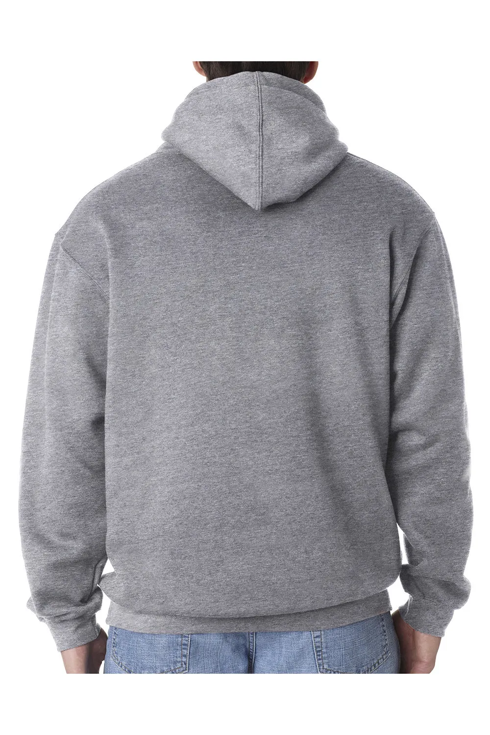 Pull à capuche pour hommes Bayside fabriqué aux USA avec poche kangourou - Gris cendre foncé