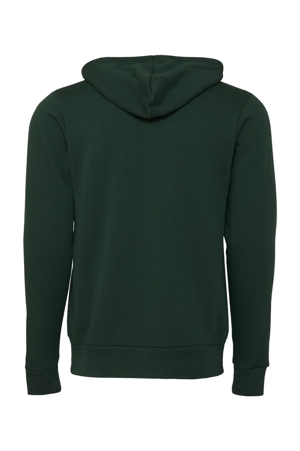 Bella   Canvas Sweat à capuche homme en polaire avec fermeture éclair complète et poches - Vert forêt