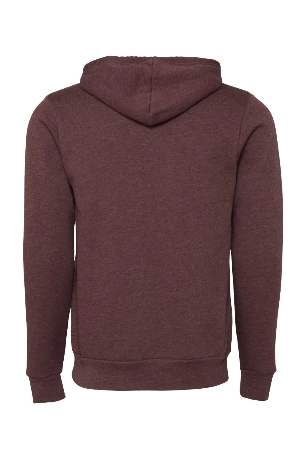 Bella   Canvas Sweat à capuche en polaire pour homme avec fermeture éclair complète et poches - Marron chiné