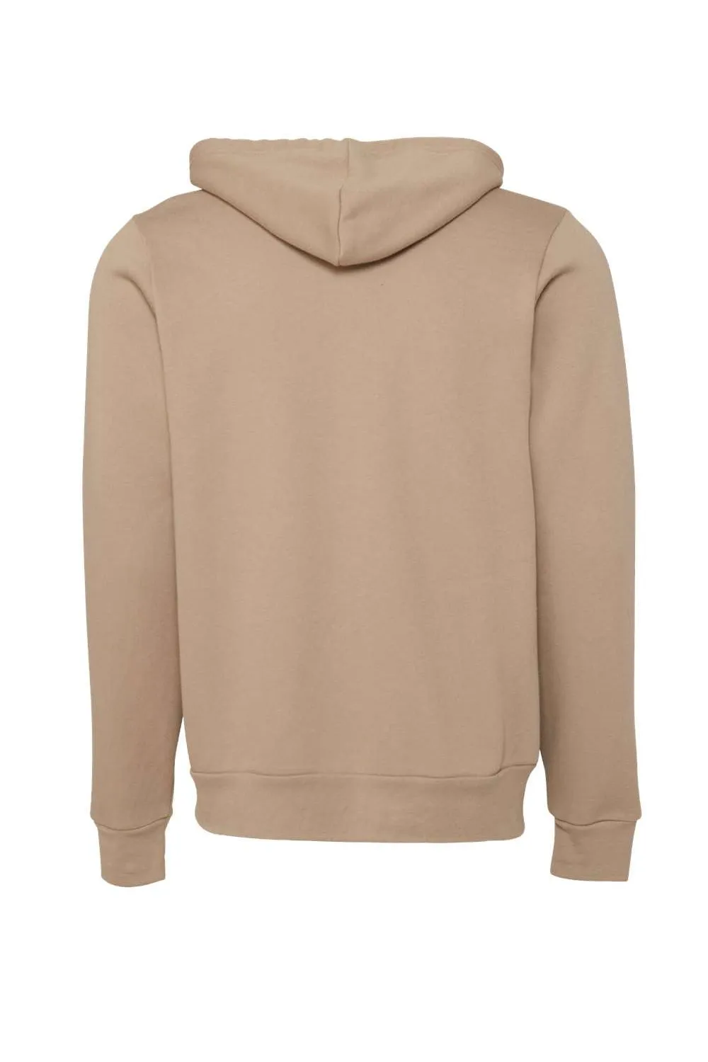 Bella   Canvas Sweat à capuche homme en polaire avec fermeture éclair complète et poches - Beige
