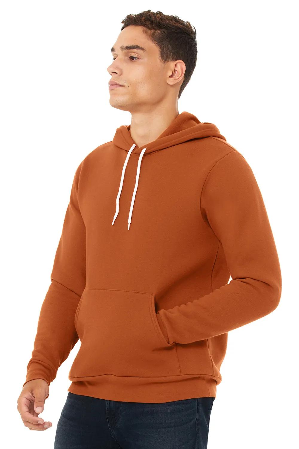 Bella   Canvas Sweat à capuche en éponge polaire pour homme avec poche kangourou - Orange automne
