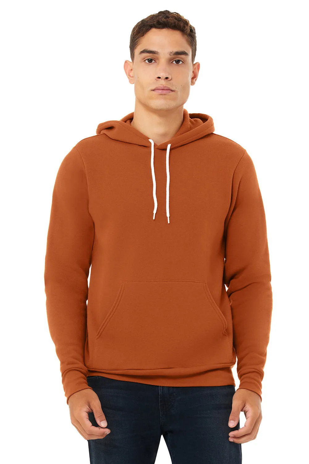 Bella   Canvas Sweat à capuche en éponge polaire pour homme avec poche kangourou - Orange automne