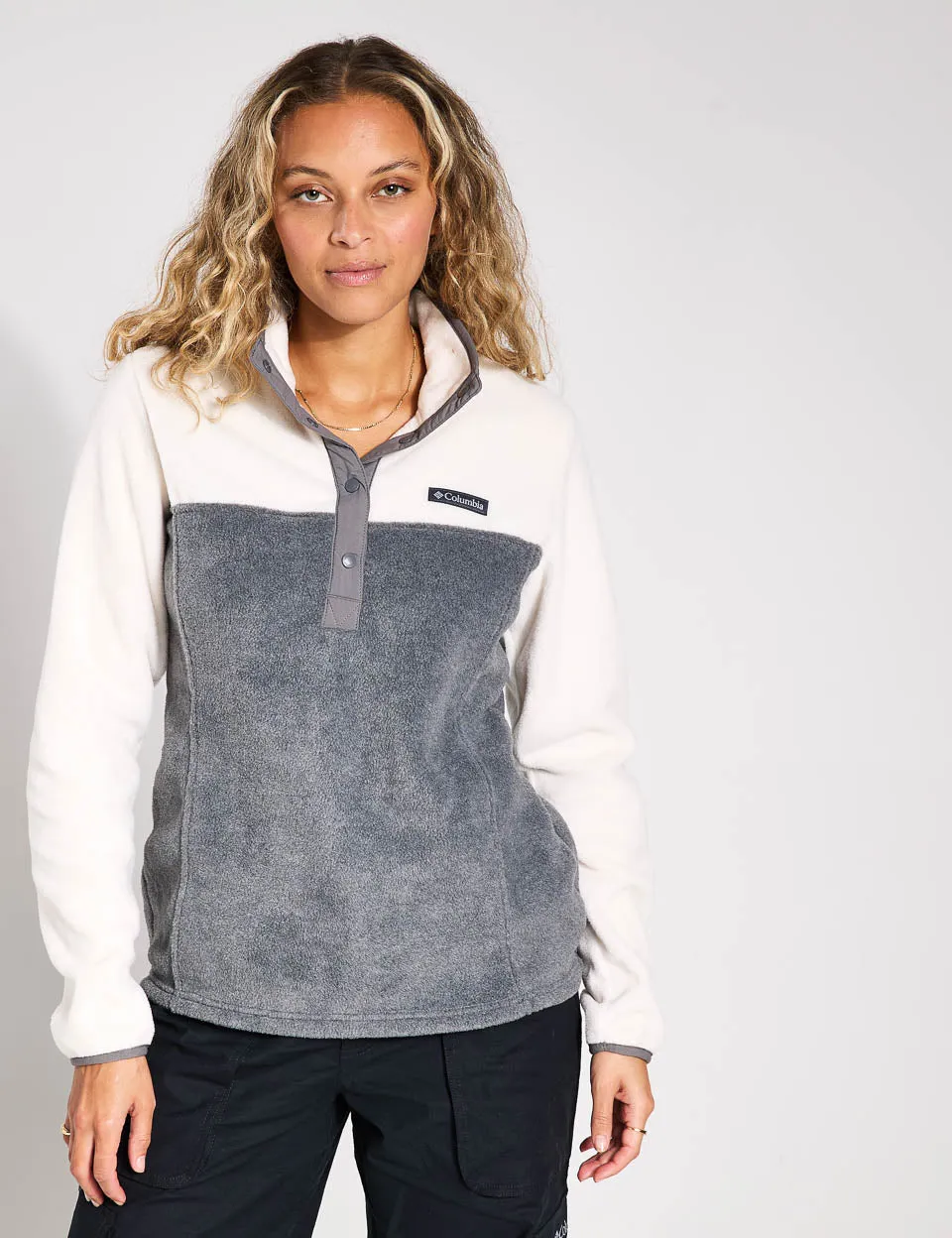 Pullover à demi-ouverture Benton Springs - Gris chiné ville/Craie