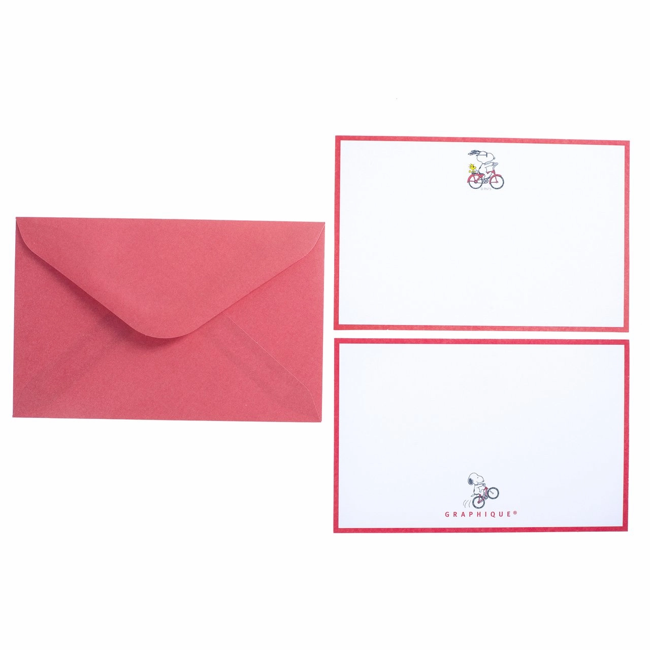 Boxed Flat Notes - Snoopy on a Bike