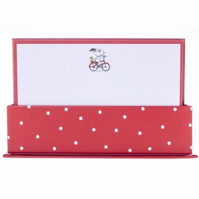 Boxed Flat Notes - Snoopy on a Bike