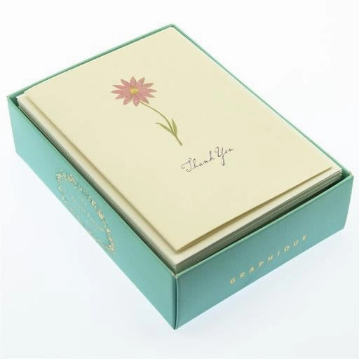 Boxed Thank You Cards - Pink Flower