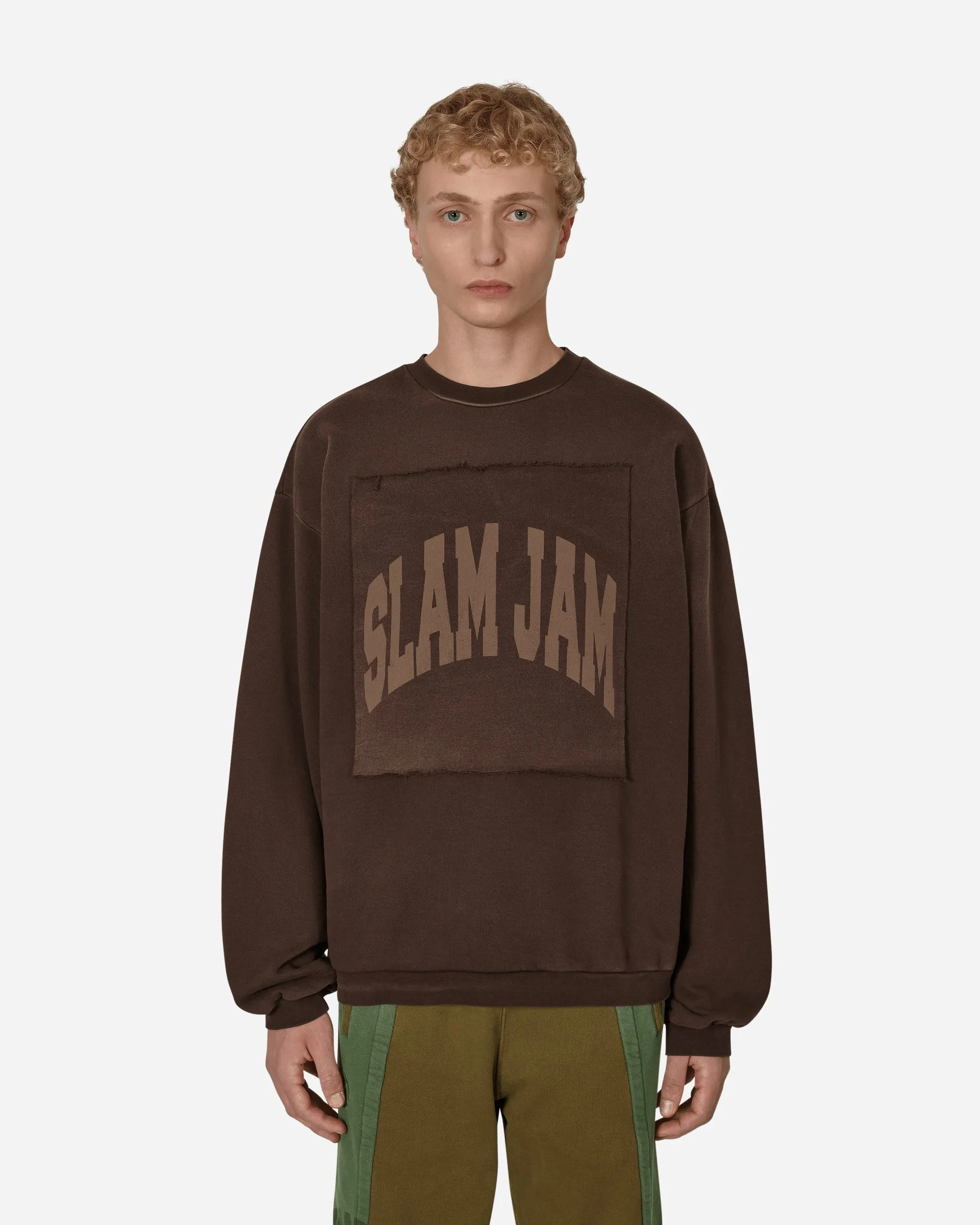 Pull molletonné carré Marron